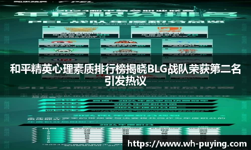 和平精英心理素质排行榜揭晓BLG战队荣获第二名引发热议
